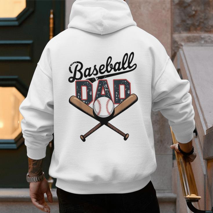 Baseball Dad For Father's Day Game Day Celebration Men's Hoodie Back Print Baseball Dad For Father's Day Game Day Celebration Men's Hoodie Back Print