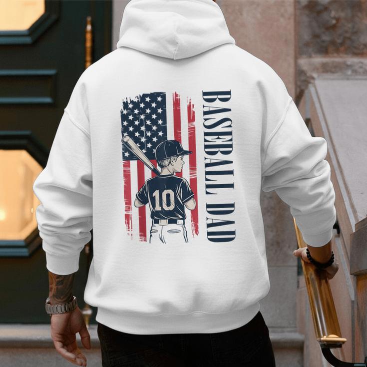 Baseball Dad Flag Tee I Raised Mine Ballpark Dad Men's Hoodie Back Print Baseball Dad Flag Tee I Raised Mine Ballpark Dad Men's Hoodie Back Print