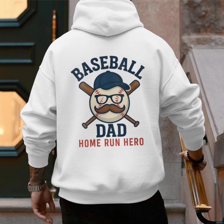 Baseball Dad Home Run Hero For Sports Dad Coach Men's Hoodie Back Print Baseball Dad Home Run Hero For Sports Dad Coach Men's Hoodie Back Print