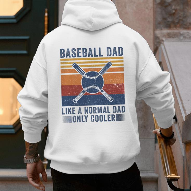 Baseball Dad Like A Normal Dad Only Cooler Premium Men's Hoodie Back Print Baseball Dad Like A Normal Dad Only Cooler Premium Men's Hoodie Back Print