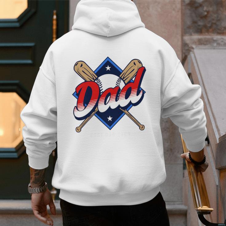 Baseball Dad Baseball Premium Men's Hoodie Back Print Baseball Dad Baseball Premium Men's Hoodie Back Print