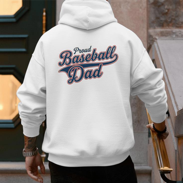 Baseball Dad Graphic Premium Tri-Blend Men's Hoodie Back Print Baseball Dad Graphic Premium Tri-Blend Men's Hoodie Back Print