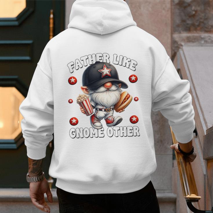 Baseball Dad Saying Hot Dog Gnome Pun For Fathers Day Premium Tri-Blend Men's Hoodie Back Print Baseball Dad Saying Hot Dog Gnome Pun For Fathers Day Premium Tri-Blend Men's Hoodie Back Print