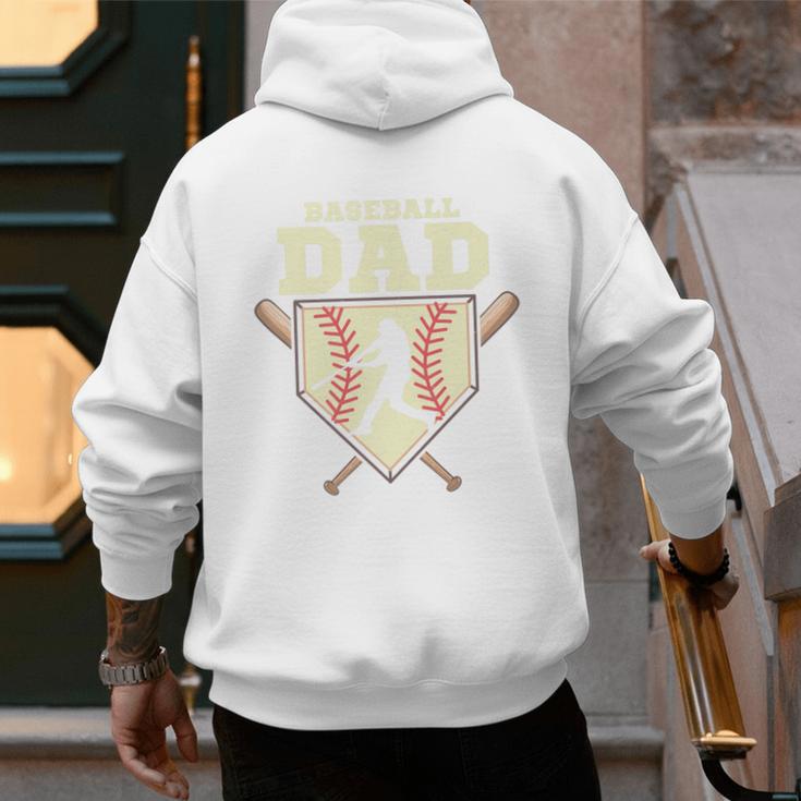 Baseball Dad Sport Fan Father Premium Men's Hoodie Back Print Baseball Dad Sport Fan Father Premium Men's Hoodie Back Print