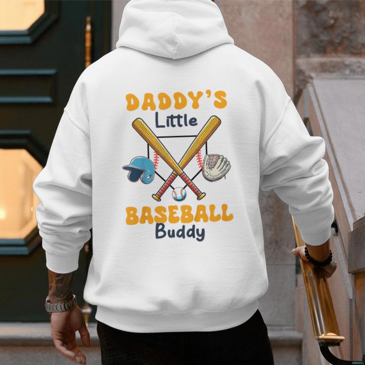 Baseball Daddy's Little Baseball Lover Kid Father's Day Men's Hoodie Back Print