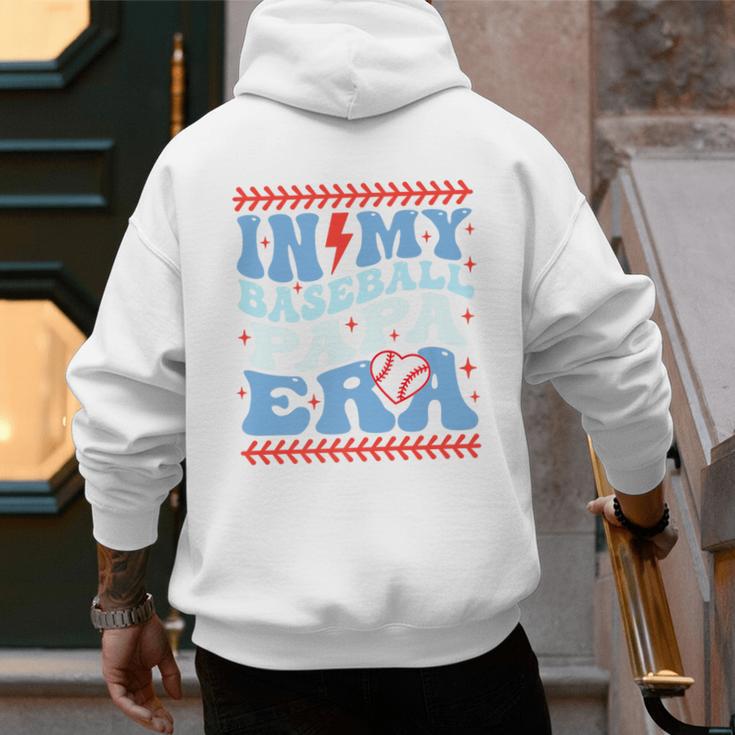 In My Baseball Papa Era Groovy Baseball Dad Family Matching Premium Men's Hoodie Back Print In My Baseball Papa Era Groovy Baseball Dad Family Matching Premium Men's Hoodie Back Print