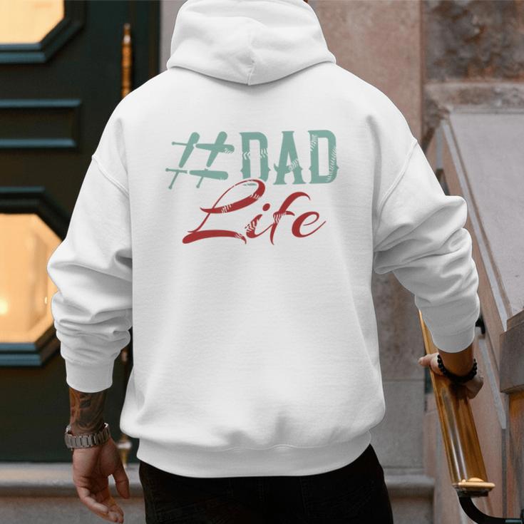 Dad Life Softball Baseball Daddy Sports Father’s Day Premium Men's Hoodie Back Print Dad Life Softball Baseball Daddy Sports Father’s Day Premium Men's Hoodie Back Print