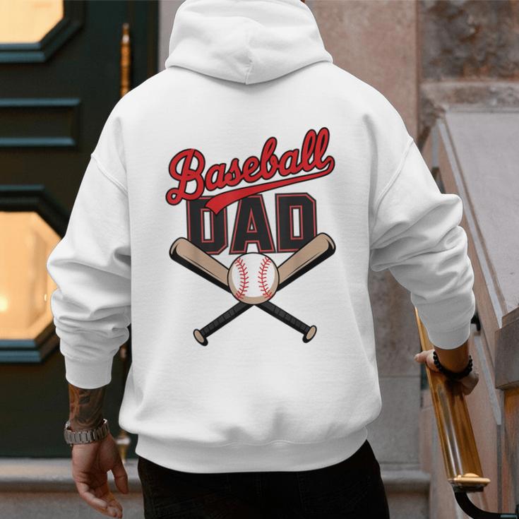 Father's Day Baseball Dad Daddy Vintage Game Day Boys Kids Men's Hoodie Back Print Father's Day Baseball Dad Daddy Vintage Game Day Boys Kids Men's Hoodie Back Print