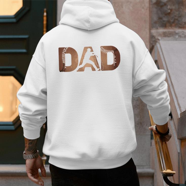 Fathers Day Baseball Player Baseball Dad Premium Men's Hoodie Back Print Fathers Day Baseball Player Baseball Dad Premium Men's Hoodie Back Print