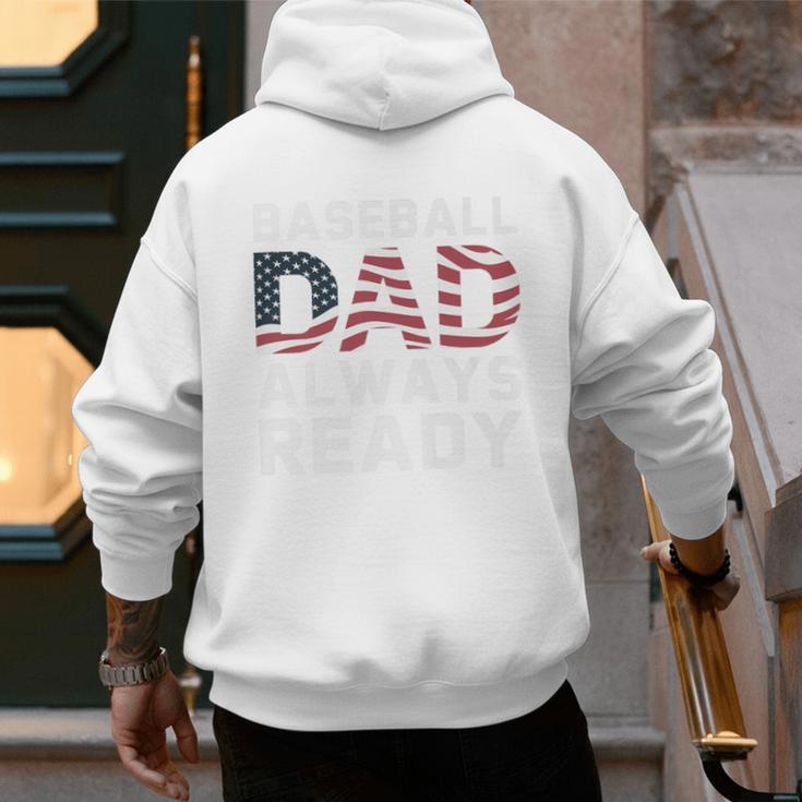 Homerun Baseball Dad Baseball Lovers Father Fathers Day Premium Men's Hoodie Back Print