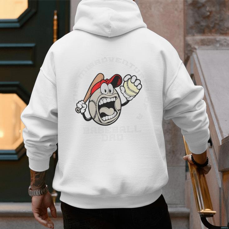 The Misadventures Of A Baseball Dad Premium Men's Hoodie Back Print
