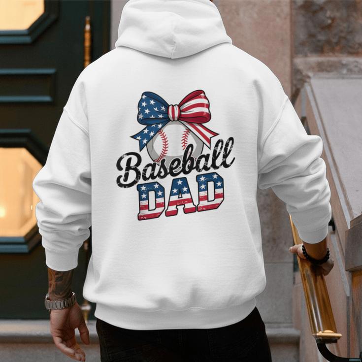 Patriotic Baseball Dad 4th Of July For All American Fathers Men's Hoodie Back Print Patriotic Baseball Dad 4th Of July For All American Fathers Men's Hoodie Back Print