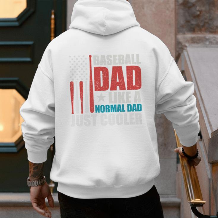Patriotic Baseball Dad Father's Day American Flag Premium Men's Hoodie Back Print Patriotic Baseball Dad Father's Day American Flag Premium Men's Hoodie Back Print