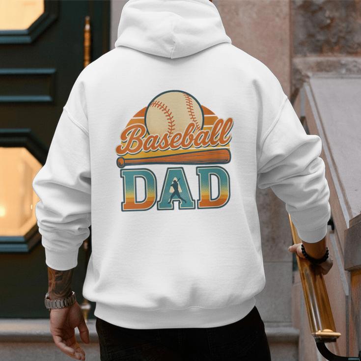 Retro Vintage Baseball Dad Summer Sports Lover Fathers Day Men's Hoodie Back Print Retro Vintage Baseball Dad Summer Sports Lover Fathers Day Men's Hoodie Back Print
