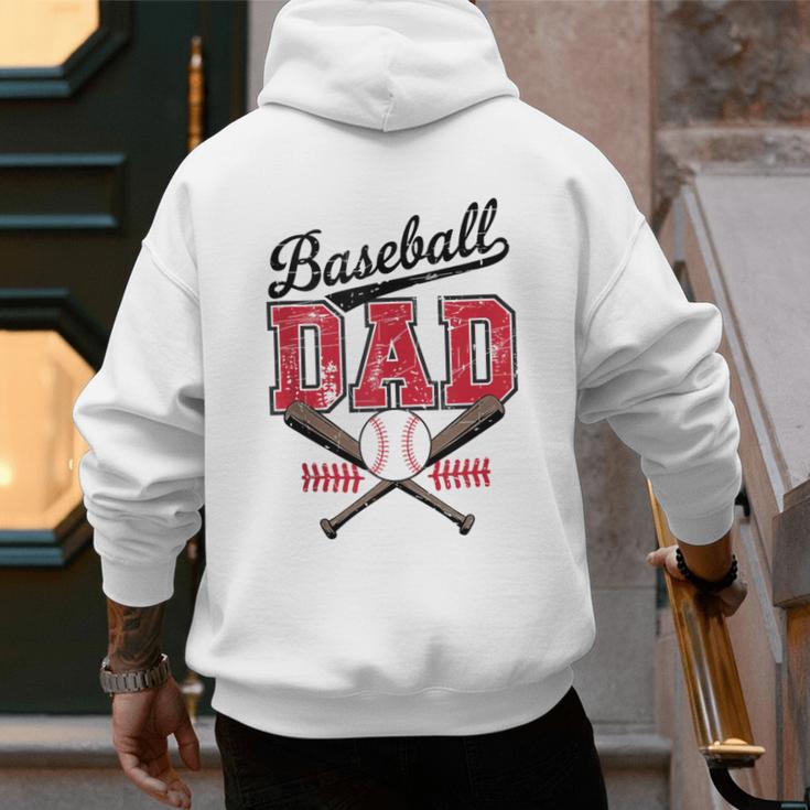 Vintage Baseball Dad Daddy Father's Day Baseball Players Men's Hoodie Back Print Vintage Baseball Dad Daddy Father's Day Baseball Players Men's Hoodie Back Print