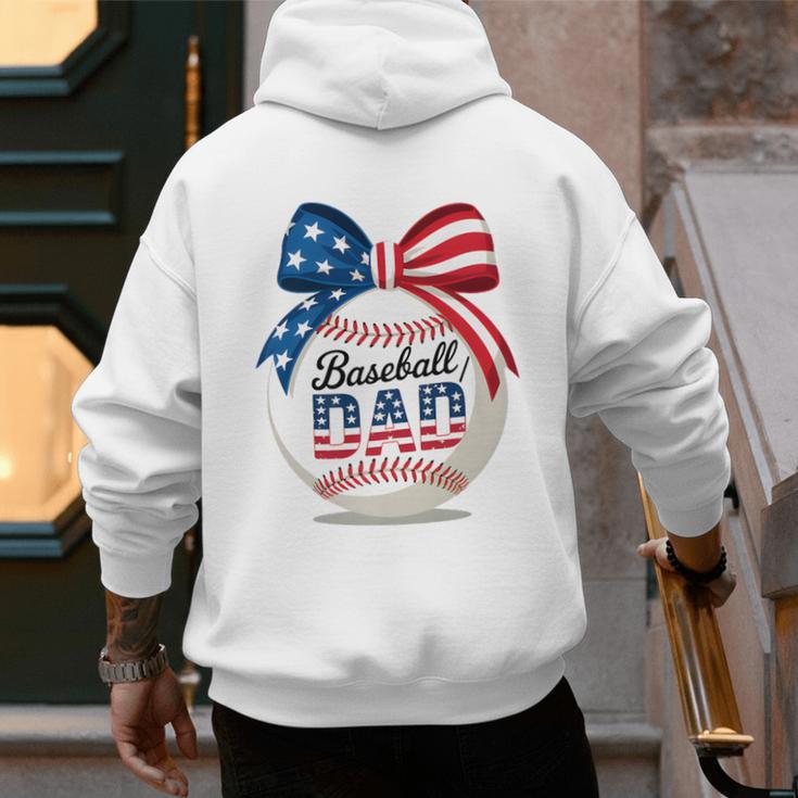 Vintage Baseball Dad Patriotic USA Flag 4th Of July Fathers Premium Men's Hoodie Back Print Vintage Baseball Dad Patriotic USA Flag 4th Of July Fathers Premium Men's Hoodie Back Print