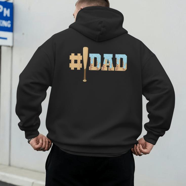 1 Dad Baseball Ice Cream Drip Fathers Day Baseball Daddy Men's Hoodie Back Print 1 Dad Baseball Ice Cream Drip Fathers Day Baseball Daddy Men's Hoodie Back Print