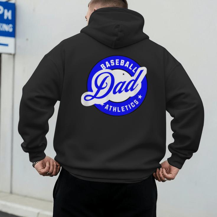 Baseball Dad Athletics For The Dad Who Loves Baseball Games Men's Hoodie Back Print