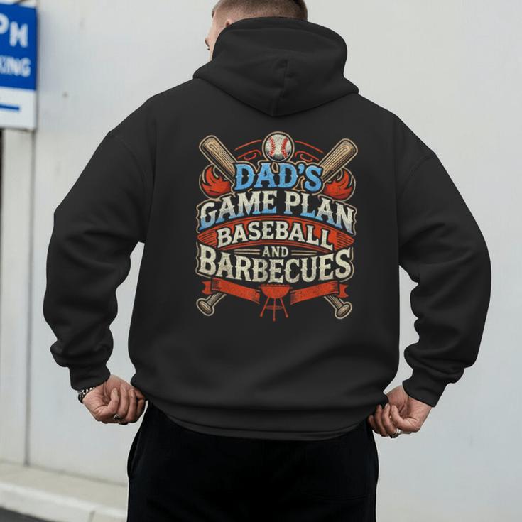 Baseball Dad BBQ Grill Dad's Game Plan Baseball & Barbecues Men's Hoodie Back Print Baseball Dad BBQ Grill Dad's Game Plan Baseball & Barbecues Men's Hoodie Back Print