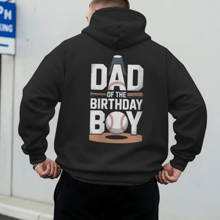 Baseball Dad Of The Birthday Boy Sports Theme Men's Hoodie Back Print Baseball Dad Of The Birthday Boy Sports Theme Men's Hoodie Back Print