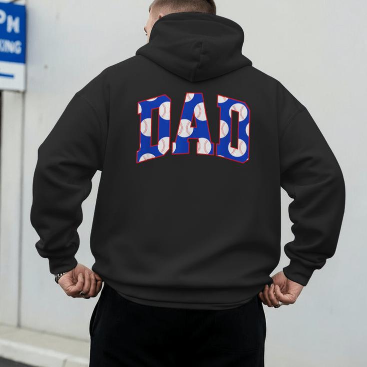 Baseball Dad Bold Varsity Style Letters Sport Themed Men's Hoodie Back Print Baseball Dad Bold Varsity Style Letters Sport Themed Men's Hoodie Back Print