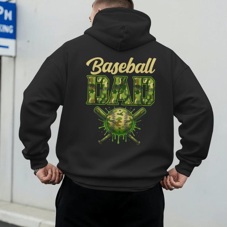 Baseball Dad Camo Ice Cream Baseball Father's Day Men's Hoodie Back Print