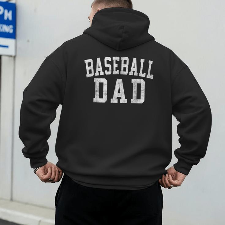 Baseball Dad Classic Bold Font Father's Day Daddy Men's Hoodie Back Print Baseball Dad Classic Bold Font Father's Day Daddy Men's Hoodie Back Print