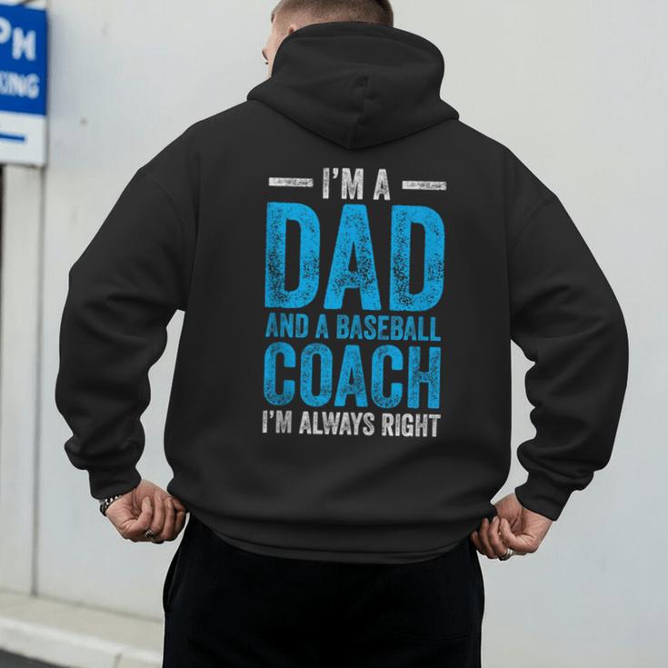 Baseball Dad Coach Father's Day Men's Hoodie Back Print Baseball Dad Coach Father's Day Men's Hoodie Back Print
