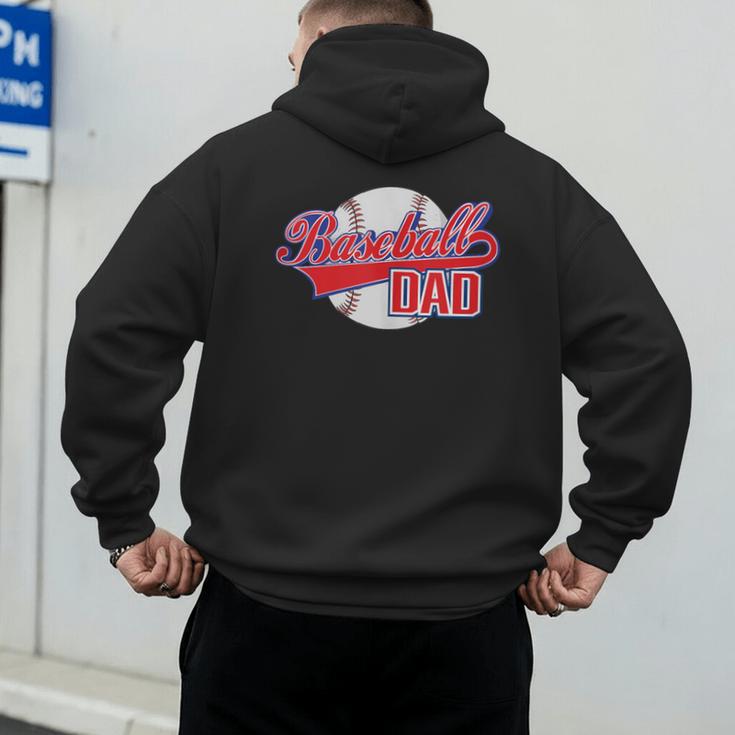 Baseball Dad Coach Baseball Baseball Men's Hoodie Back Print