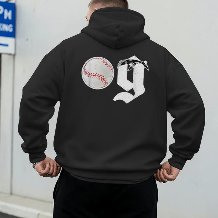 Baseball Dad Coach Old Head OG Old School Baller Men's Hoodie Back Print Baseball Dad Coach Old Head OG Old School Baller Men's Hoodie Back Print