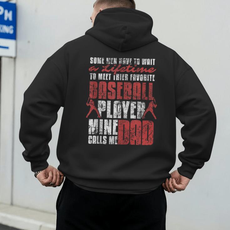 Baseball Dad Cute Love Sports Pitcher Catcher Baseball Men's Hoodie Back Print Baseball Dad Cute Love Sports Pitcher Catcher Baseball Men's Hoodie Back Print