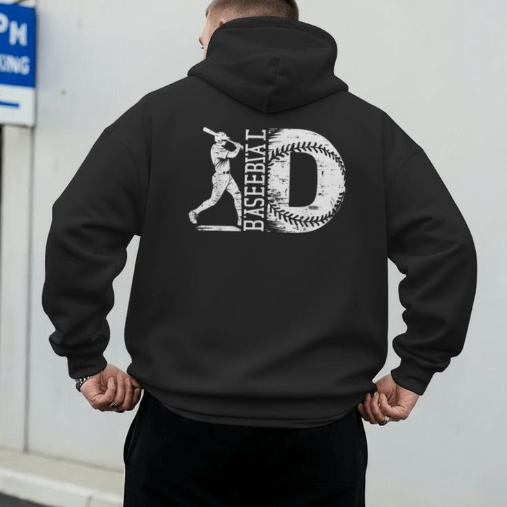 Baseball Dad Graphic Design For Sports Enthusiasts Men's Hoodie Back Print