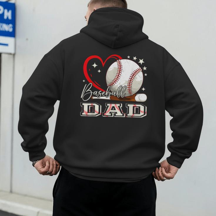 Baseball Dad Family Matching Cute Baseball Lover Men's Hoodie Back Print Baseball Dad Family Matching Cute Baseball Lover Men's Hoodie Back Print