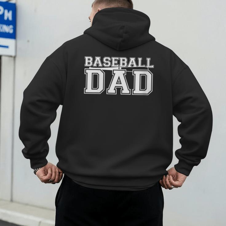 Baseball Dad Father Son Proud Daddy Love Baseball Men's Hoodie Back Print