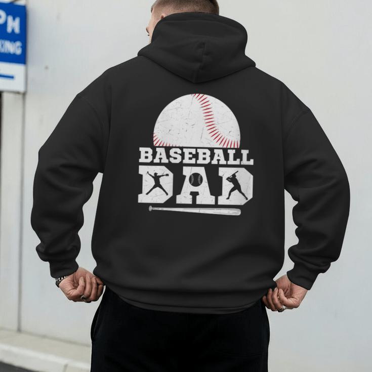 Baseball Dad Father Sport Fan Men's Hoodie Back Print Baseball Dad Father Sport Fan Men's Hoodie Back Print