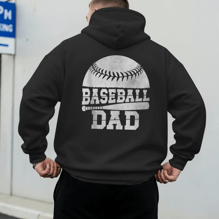 Baseball Dad Father's Day Men Men's Hoodie Back Print Baseball Dad Father's Day Men Men's Hoodie Back Print