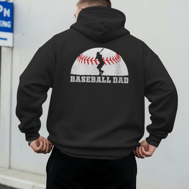Baseball Dad Father's Day Men Sports Lover Men's Hoodie Back Print Baseball Dad Father's Day Men Sports Lover Men's Hoodie Back Print