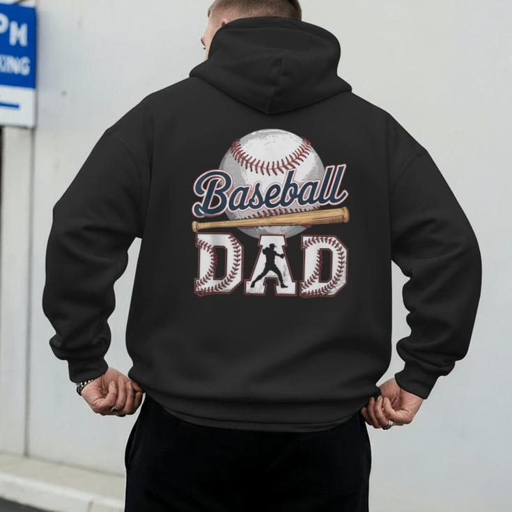 Baseball Dad Father's Day Sports Baseball Lover Men's Hoodie Back Print Baseball Dad Father's Day Sports Baseball Lover Men's Hoodie Back Print