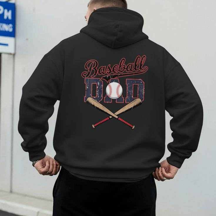 Baseball Dad Father's Day Vintage Retro Sarcastic Dad Men's Hoodie Back Print Baseball Dad Father's Day Vintage Retro Sarcastic Dad Men's Hoodie Back Print