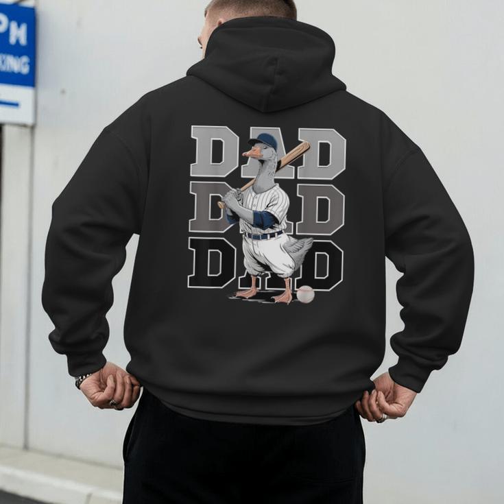Baseball Dad Goose Sports Lover Father's Day Tee Men's Hoodie Back Print Baseball Dad Goose Sports Lover Father's Day Tee Men's Hoodie Back Print