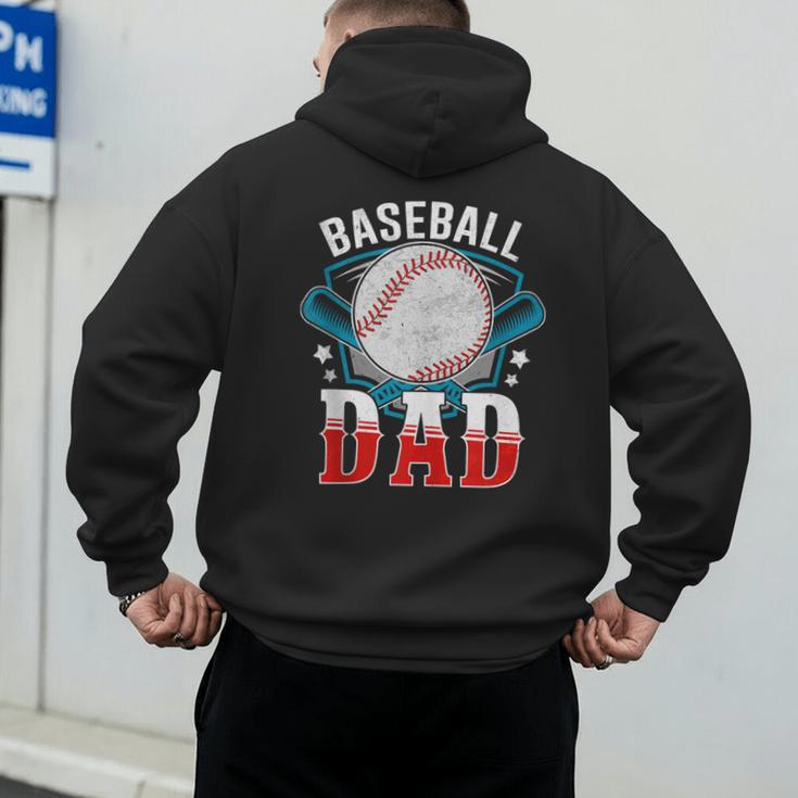 Baseball Dad Happy Fathers Day Dad Daddy Baseball Lover Men's Hoodie Back Print Baseball Dad Happy Fathers Day Dad Daddy Baseball Lover Men's Hoodie Back Print