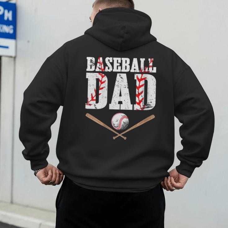 Baseball Dad Happy Fathers Day For Men Boys Kid Men's Hoodie Back Print Baseball Dad Happy Fathers Day For Men Boys Kid Men's Hoodie Back Print