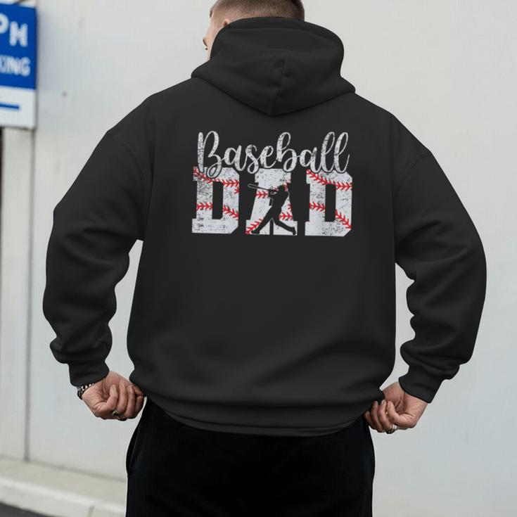 Baseball Dad Happy Fathers Day For Men Boys Baseball Lovers Men's Hoodie Back Print Baseball Dad Happy Fathers Day For Men Boys Baseball Lovers Men's Hoodie Back Print
