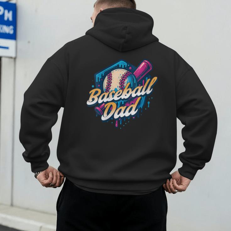 Baseball Dad Kids Birthday Baseball Drip Ice Cream Family Men's Hoodie Back Print Baseball Dad Kids Birthday Baseball Drip Ice Cream Family Men's Hoodie Back Print