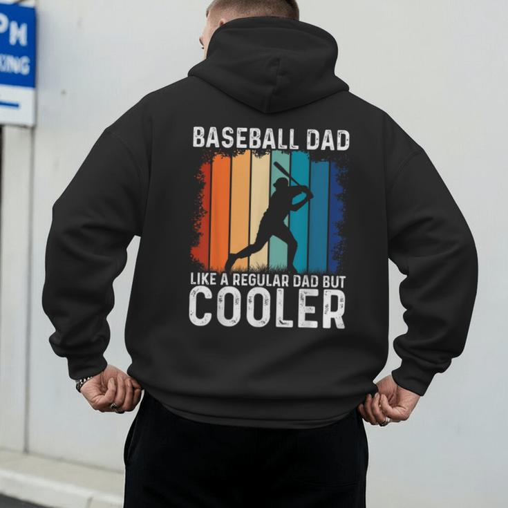 Baseball Dad Baseball Lover Father's Day Men's Hoodie Back Print
