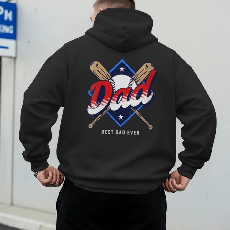 Baseball Dad Baseball Men's Hoodie Back Print Baseball Dad Baseball Men's Hoodie Back Print