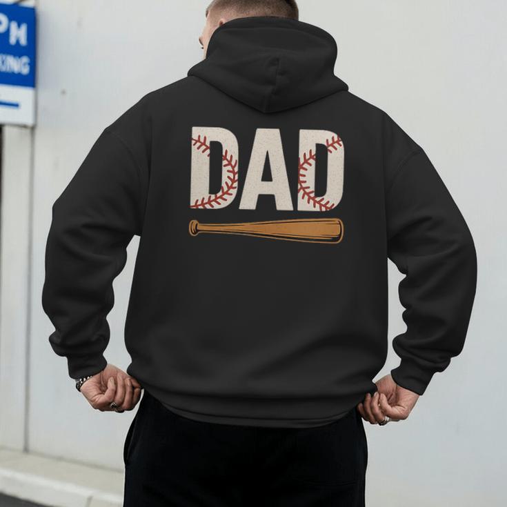 Baseball Dad Novelty Sports Love Fathers Day Men's Hoodie Back Print Baseball Dad Novelty Sports Love Fathers Day Men's Hoodie Back Print