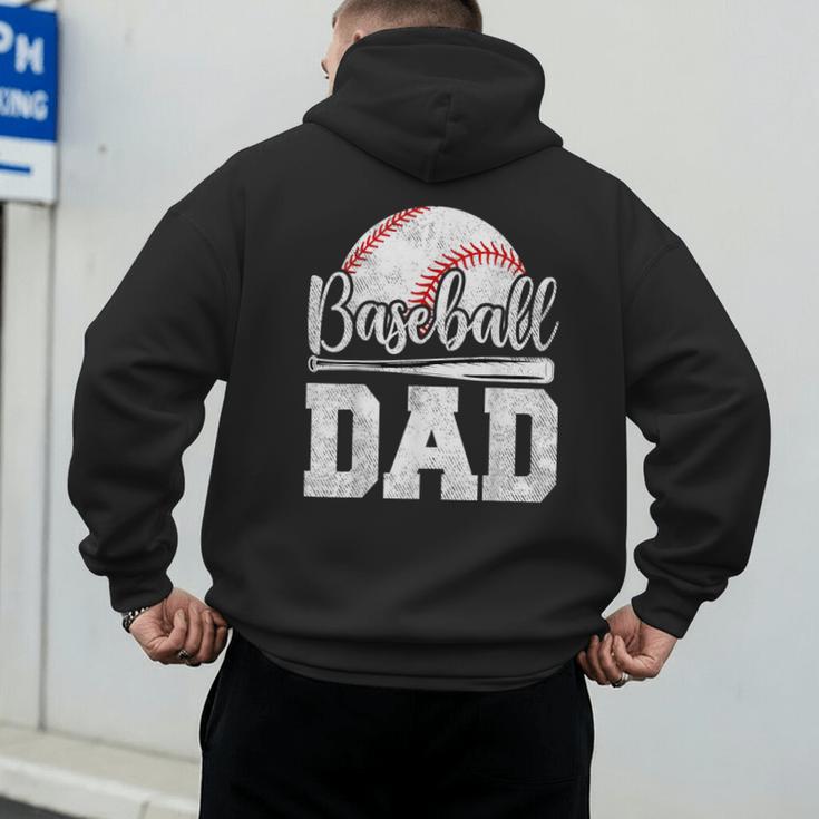 Baseball Dad Baseball Player Game Day Father's Day Men's Hoodie Back Print Baseball Dad Baseball Player Game Day Father's Day Men's Hoodie Back Print