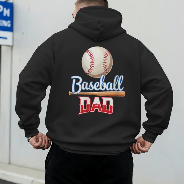 Baseball Dad Quote Father's Day Sports Men's Hoodie Back Print