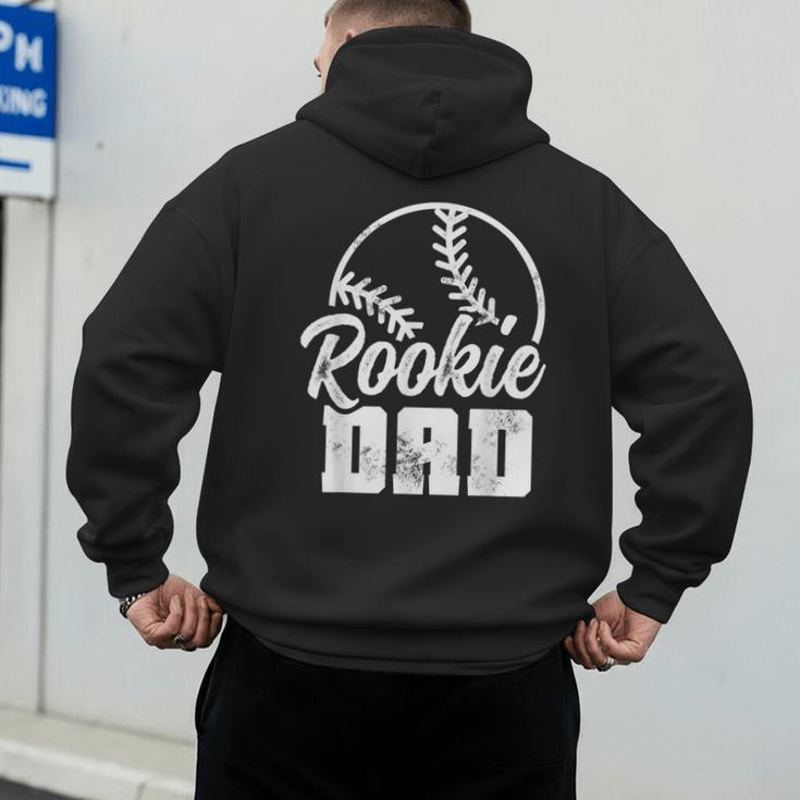 Baseball Dad Softball Game Rookie Dad Baseball Men's Hoodie Back Print Baseball Dad Softball Game Rookie Dad Baseball Men's Hoodie Back Print